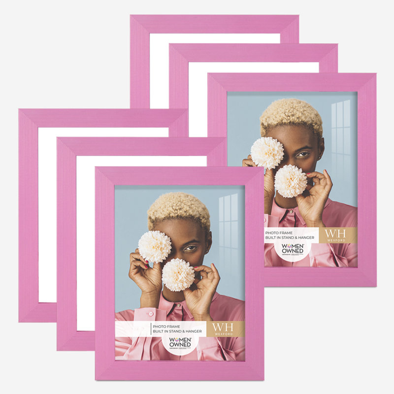 Pink Wood Picture Frame - Set of 6, 6" x 8"