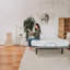 Grand matelas en mousse à mémoire de forme 8 pouces Omne Sleep en blanc / bleu clair