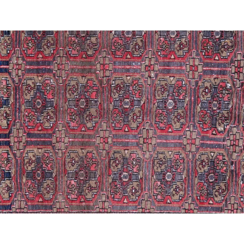 Canvello Antique Afghan Tekkeh Rug - 4'4" X 5'7"