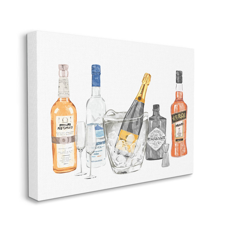 «Divers Drink Liquor Bottles» par Ziwei Li, H 30 po x l 40 po x P 1,5 po