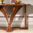 Semi-Circle Solid Wood Console Table-109006879