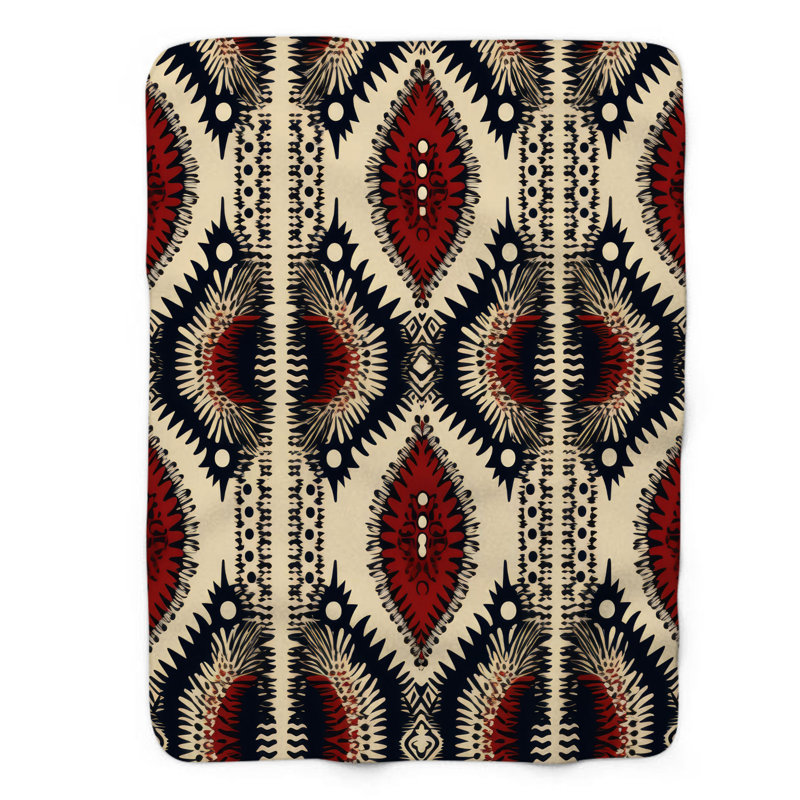 Boho Borders - couverture 1 pièce, Lit simple