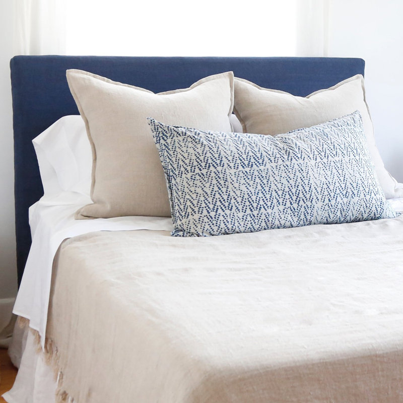 Montauk 100% Linen Large Euro Pillow Cover, Natural, Euro 