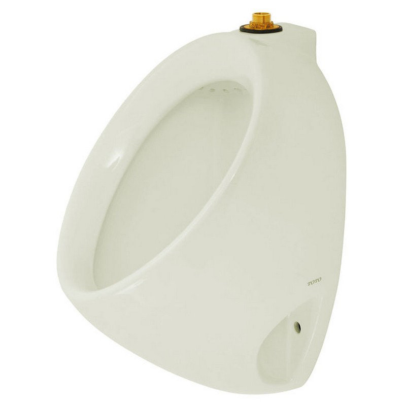 Urinoir mural en porcelaine vitrifiée avec alimentation supérieure de 0,5 gallon par chasse, Beige Sedona