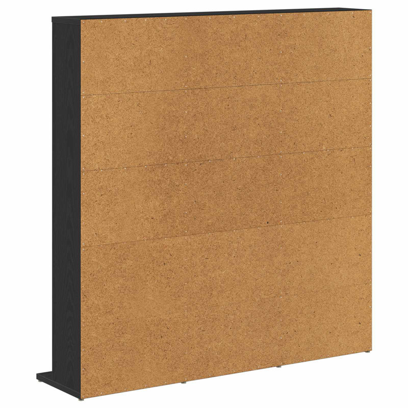 97.5 cm H Media Shelves, Black Oak