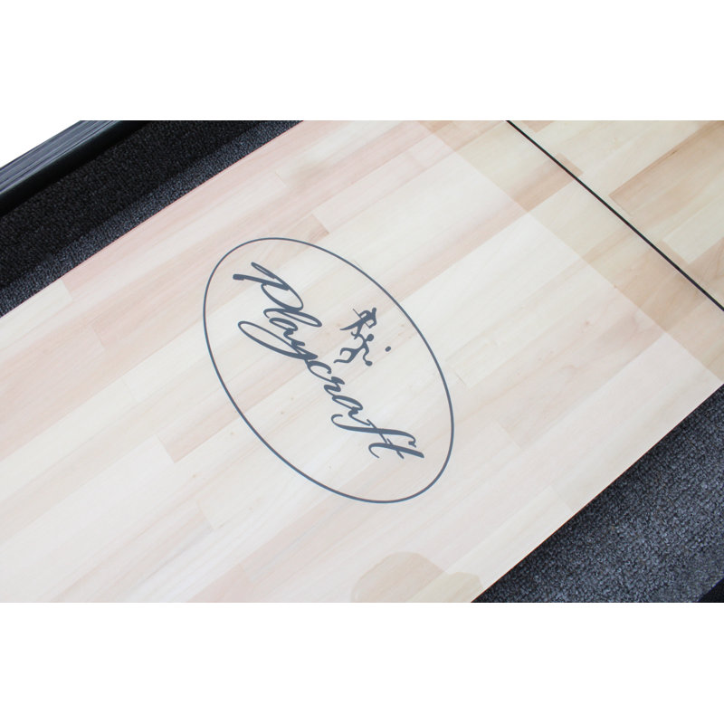 14' Weathered Charcoal Gray Hardwood Shuffleboard Table