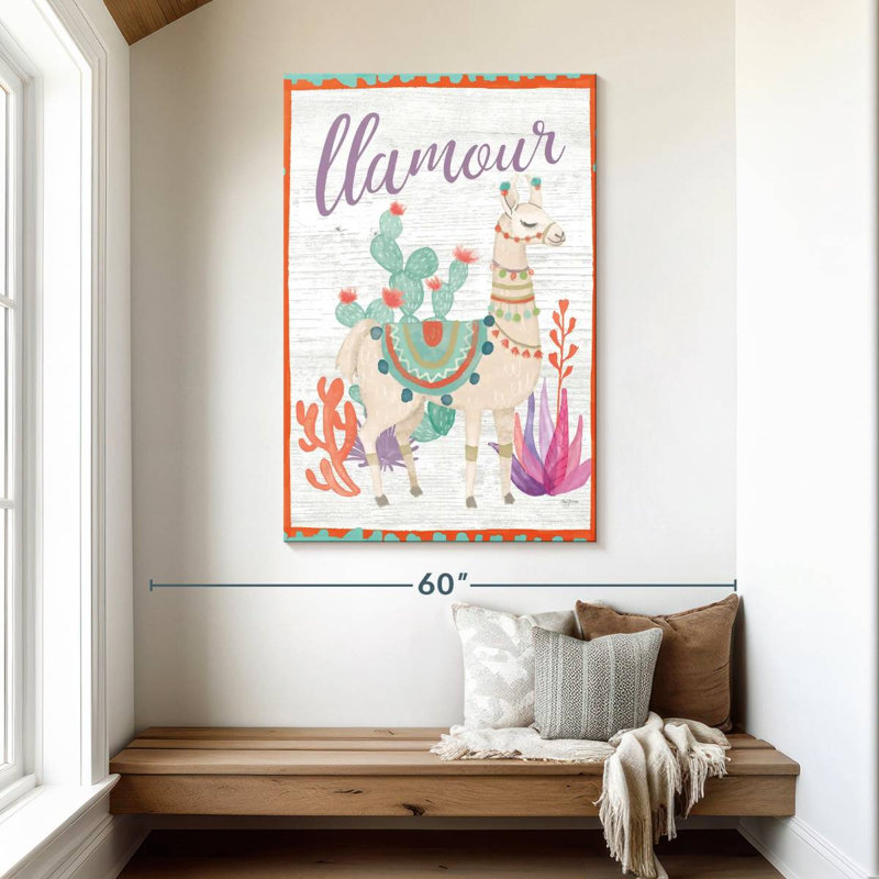 Brampt Lovely Llamas Llamour, 48" H x 32" W