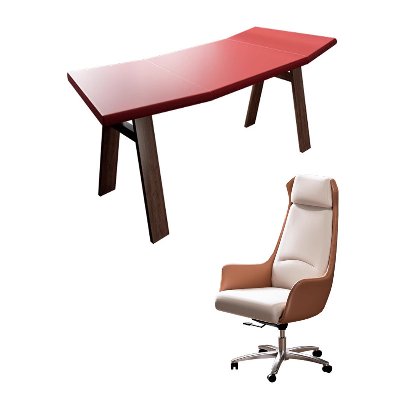 Bureau d'écriture Red Saddle, H 29,52 po x l 70,86 po x P 31,49 po