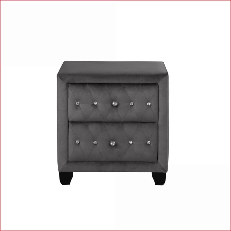 Table de chevet 2 tiroirs Sophia , Gris