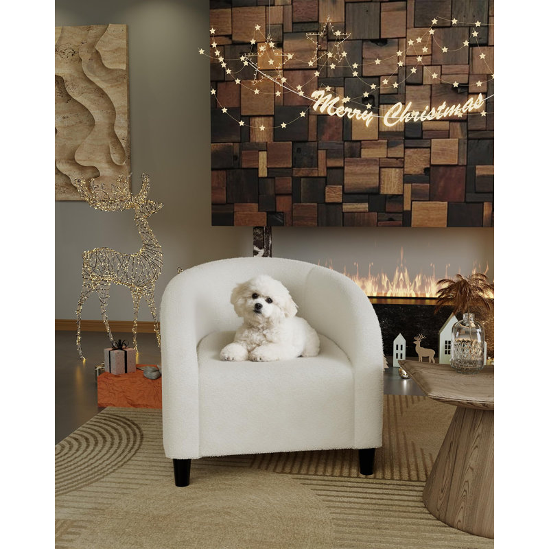 Fauteuil Sherpa Accry, Ourson blanc