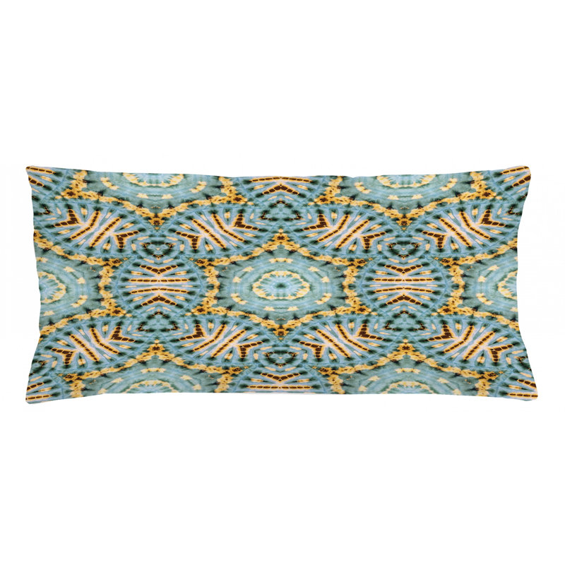 Housse de coussin lombaire abstrait intérieur/extérieur boho, 16 po x 36 po