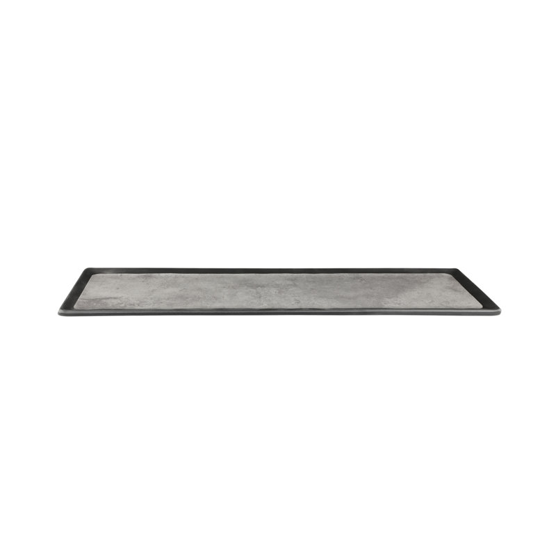 Plateau en mélamine Kobe, H 0,5 po x l 20,75 po x P 6,38 po, Argent