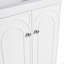 Meuble-lavabo autoportant avec lavabo en résine blanche et 2 portes d'armoire à fermeture en douceur (emballage KD)-1571843579-1571843582