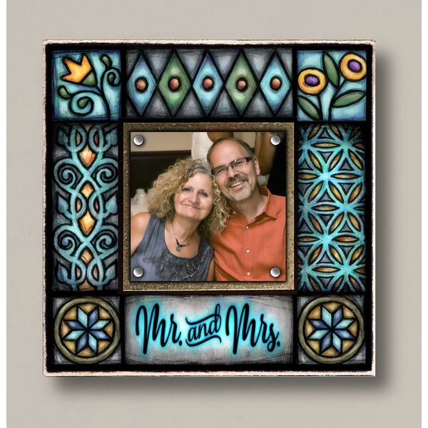 6x4 Inch Engagement Picture Frame Hanging Tabletop Wood Photo Frame  Rectangle Frame with He Asked She Said Yes Words for Wedding Anniversary