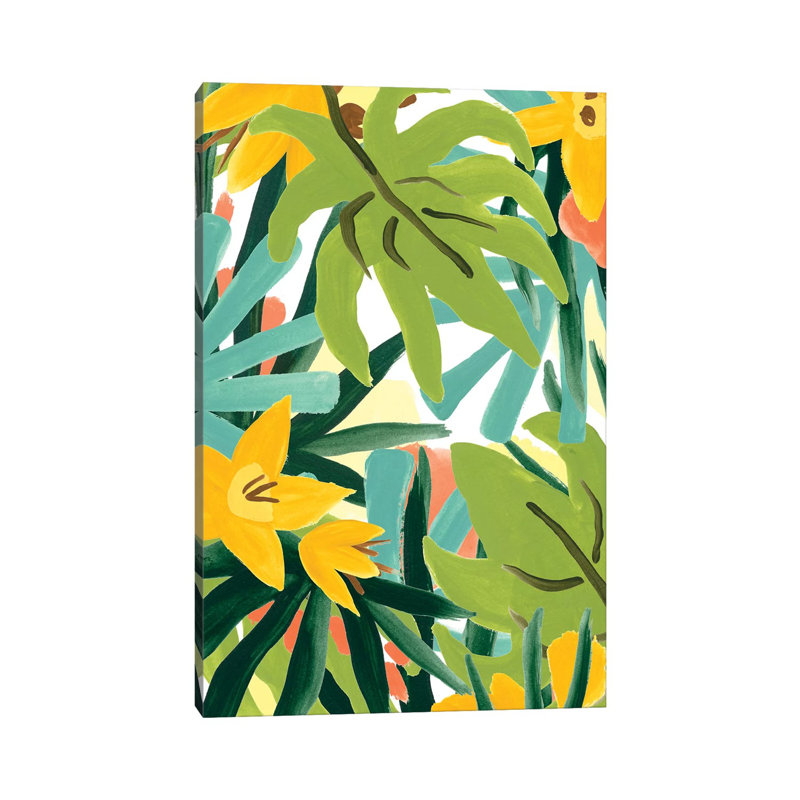 Palm Thatch II 1 Piece Wrapped Canvas Wall Art, 152.5 cm H x 101.5 cm W