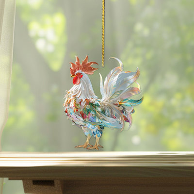 Colorful Small  Car Ornaments Cute Acrylic Backpack Pendant Car Interior Pendant