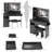 41" Large Size Left Drawer Desktop Vanity Table With Cushioned Stool Dresser Set,2 AC Outlets And 2 USB Ports Power Station,Hair Dryer Stand,Extra-Large Touch-Control Led Mirror,3-Switching-1131368642