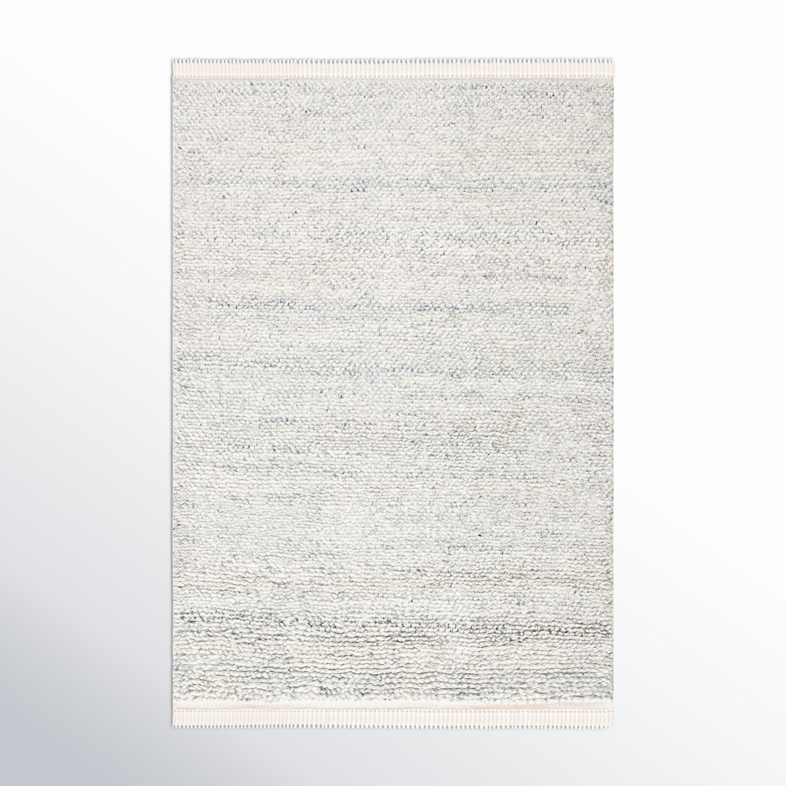 Wyly Handmade Wool Gray Rug, Rectangle 4' x 6'