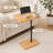 Bamboo Couch Tray Table Height Adjustable C-Shaped End Table