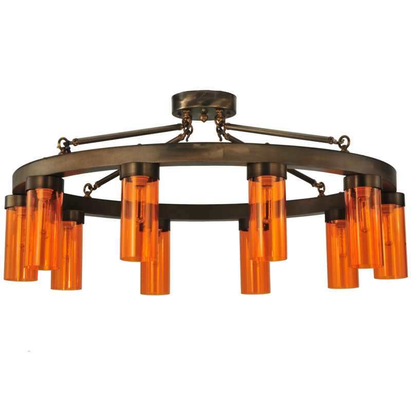 Clark Glass Semi Flush Mount