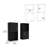 Wall Mounted Bathroom Medicine Cabinet with Two Doors and Two Shelves