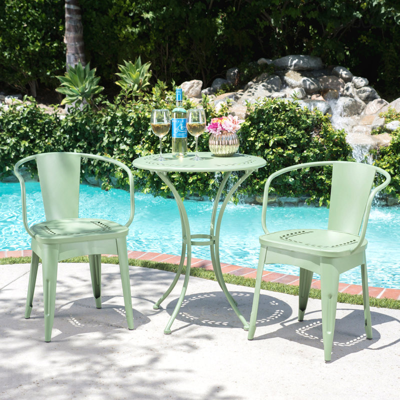 Ensemble de mobilier d'extérieur 3 pièces Kd, Vert