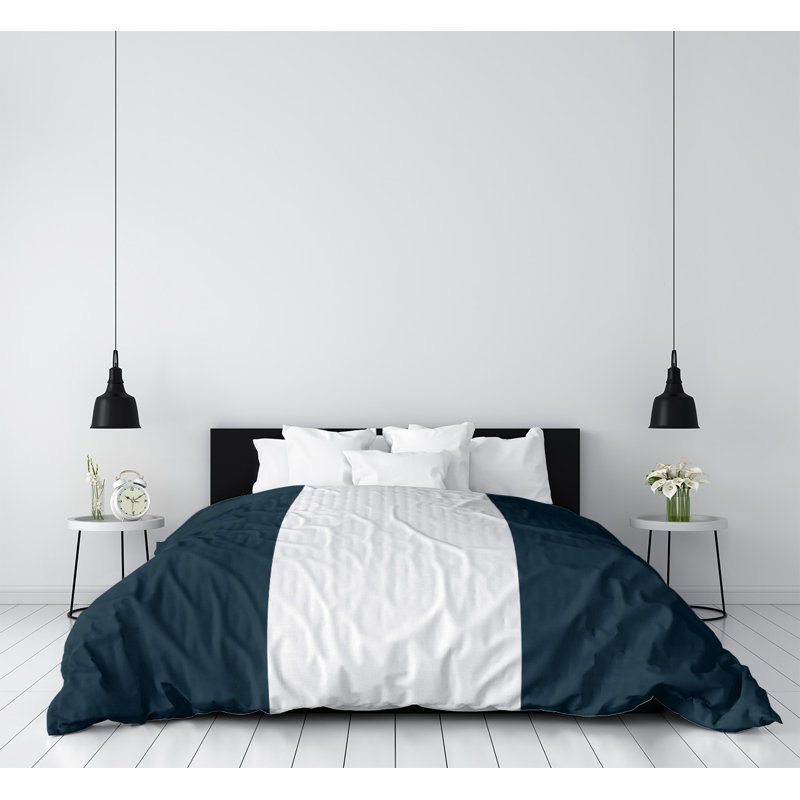 Housse de couette simple Arizona, Housse de couette simple TG, Gris foncé / ivoire