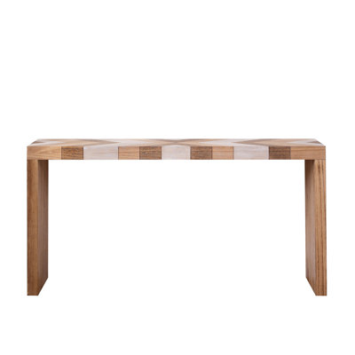 Modern Console Table, Long Entryway Table With Chevron Patterned Top, Manufactured Wood Sofa Table For Hallway, Living Room, Or Office