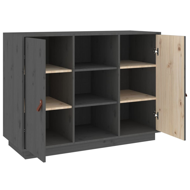 Krishvi 100cm Solid Wood Sideboard, Grey