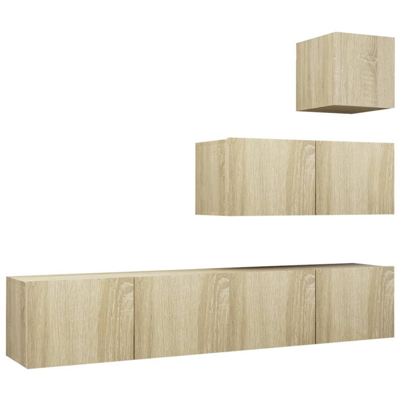 Blackmun Unfinished Floating Entertainment Centre for TVs up to 88", Sonoma Oak, 160cm