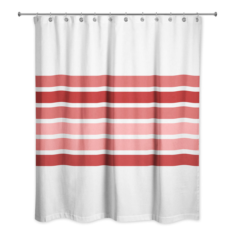 Rideau de douche simple Perine, Rouge