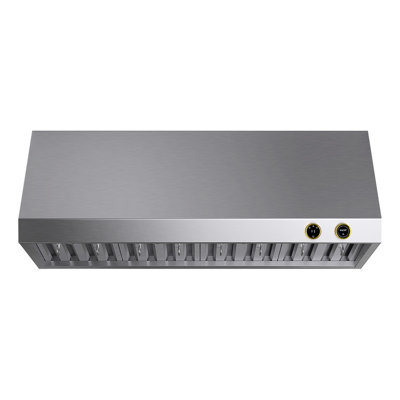 KUCHT 48 In. 6.7 Cu. Ft. 8 Burners Dual Fuel Range For Propane Gas In Stainless Steel And Gold + Under Cabinet Range Hood