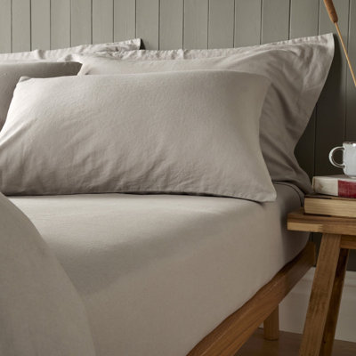 Syvester Linen Blend Standard Fitted Sheet