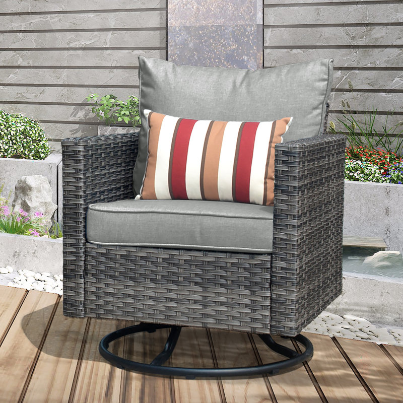 Chaise de salle à manger d'extérieur Devatt, Gris foncé
