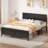 Bed Frame With Headboard And Footboard, Metal Bed Frame With Under-Bed Storage, All-Metal Support System, No Box Spring Needed, Easily Assemble-1487323818-1487323817