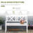 Wooden 2-Person Garden Bench for Backyard, Deck, Porch, White-709882126