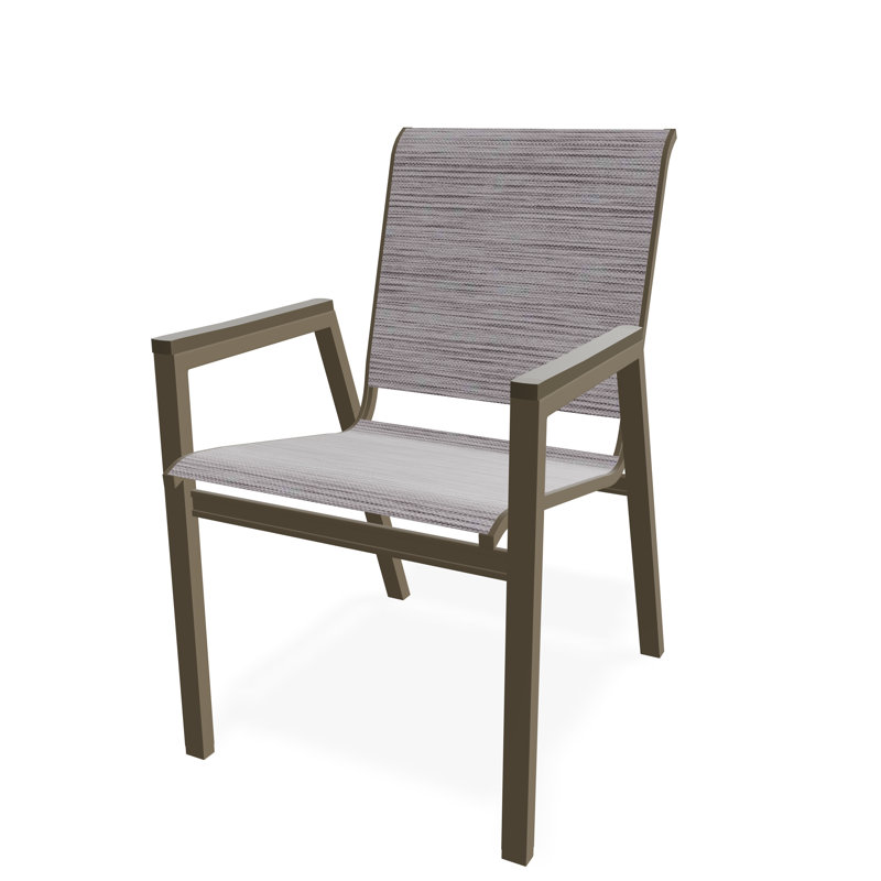 Bazza Outdoor Dining Chair, Fossil, Beachwood