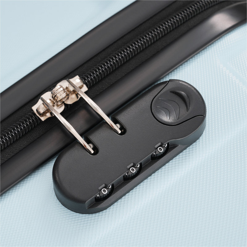 Valise à roulettes doubles Hardshell, Bleu clair