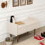 Tabouret de rangement en velours Teddy