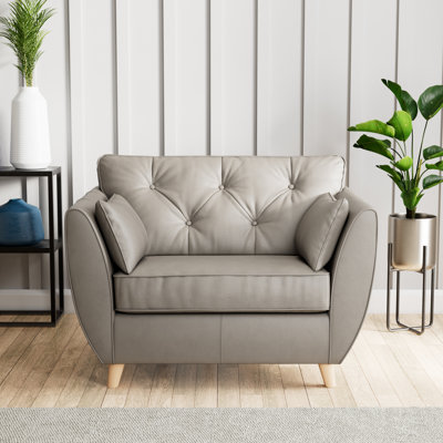 Marylin Upholstered Full Grain Leather Armchair