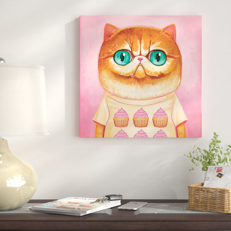 " Hey Cupcake " by Melanie Schultz, 12" H x 12" W x 0.75" D
