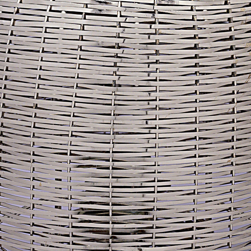 Grande lampe en fer , Gris clair, H 12 po x l 8 po x P 8 po