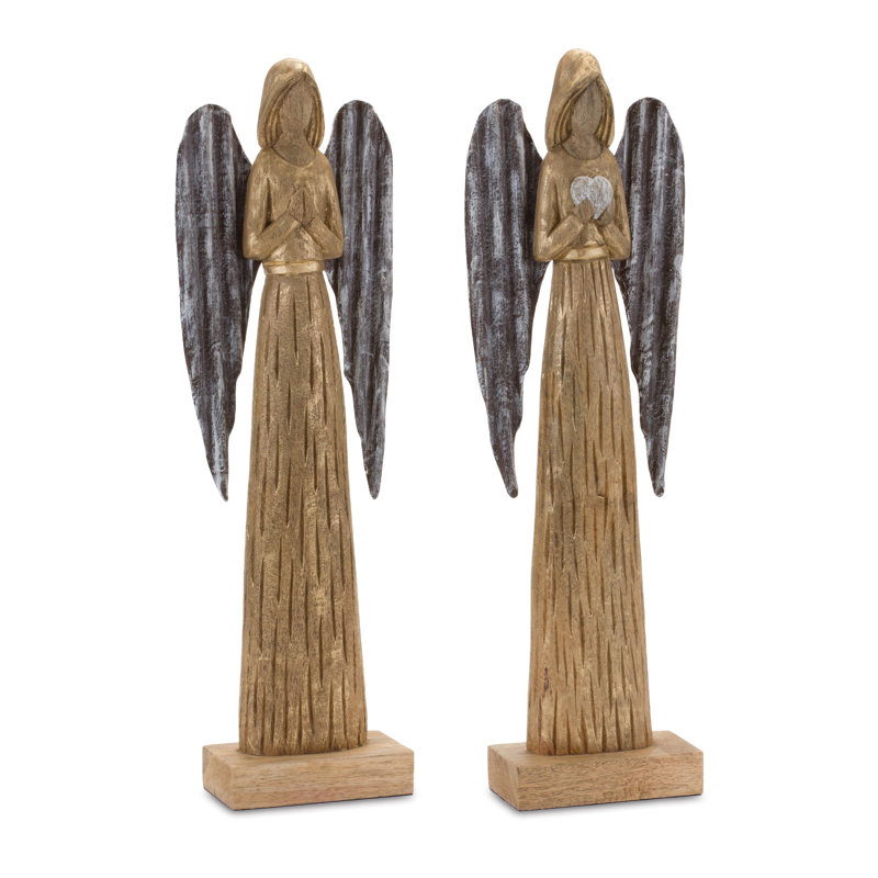 Ensemble de statue d'ange 2 pièces Gintaras