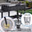 Blackstone Griddle Grease Drainage System – Rear Grease Catcher Kit with Transparent Lid, Adjustable Funnel, 15 Disposable Foil Liners – Compatible with 17/22/28/36 Inch Blackstone Griddles, Easy Clean Replacement Accessories