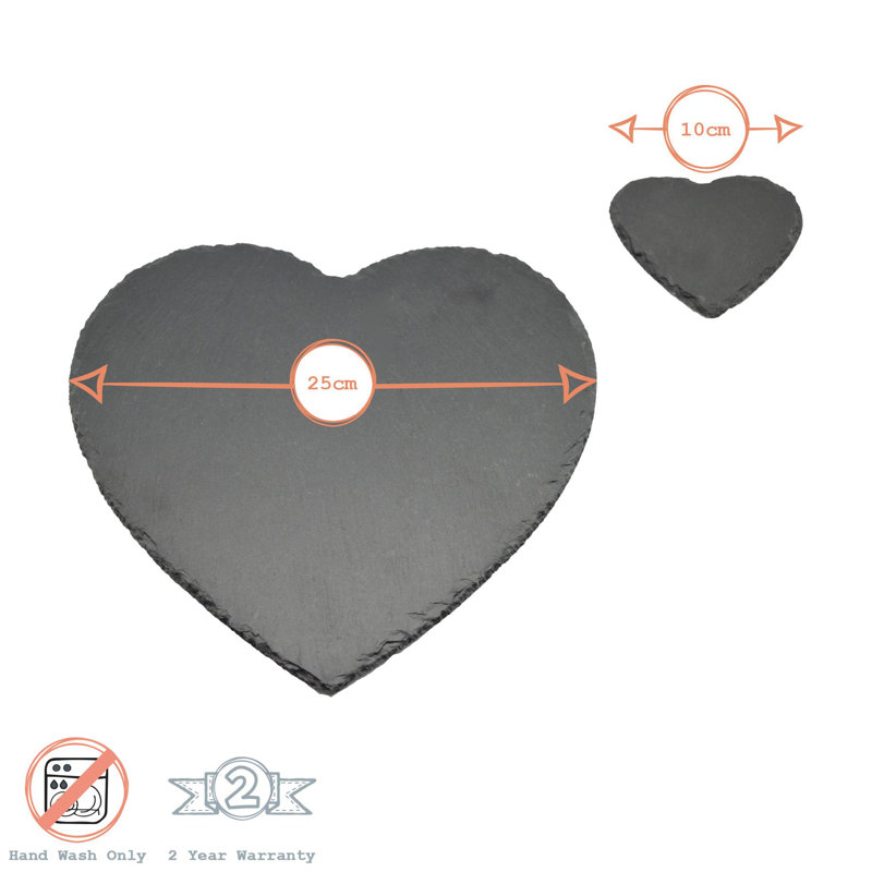 Argon Tableware - Heart Slate Placemats & Coasters