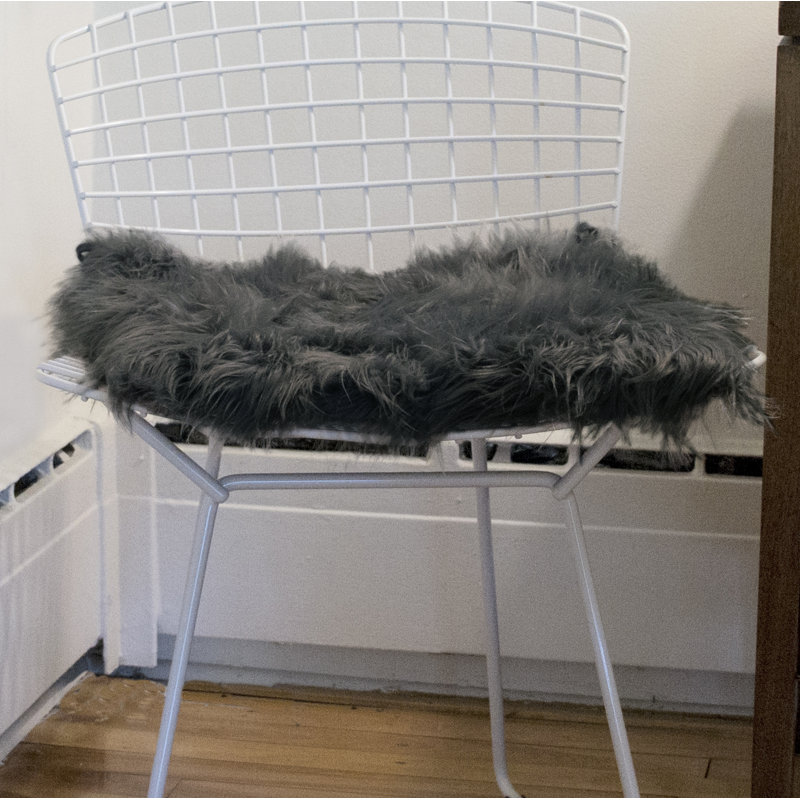 Coussins de chaise en laine, Noir, noir, noir, noir, 17 po x 17 po, 4