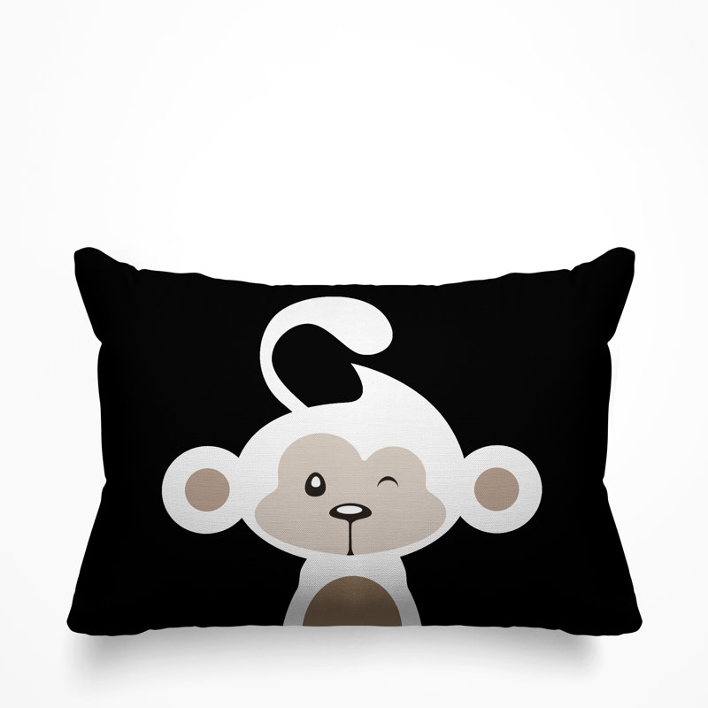 Coussin intérieur Ollie, Noir, 14 po x 20 po, Rectangle