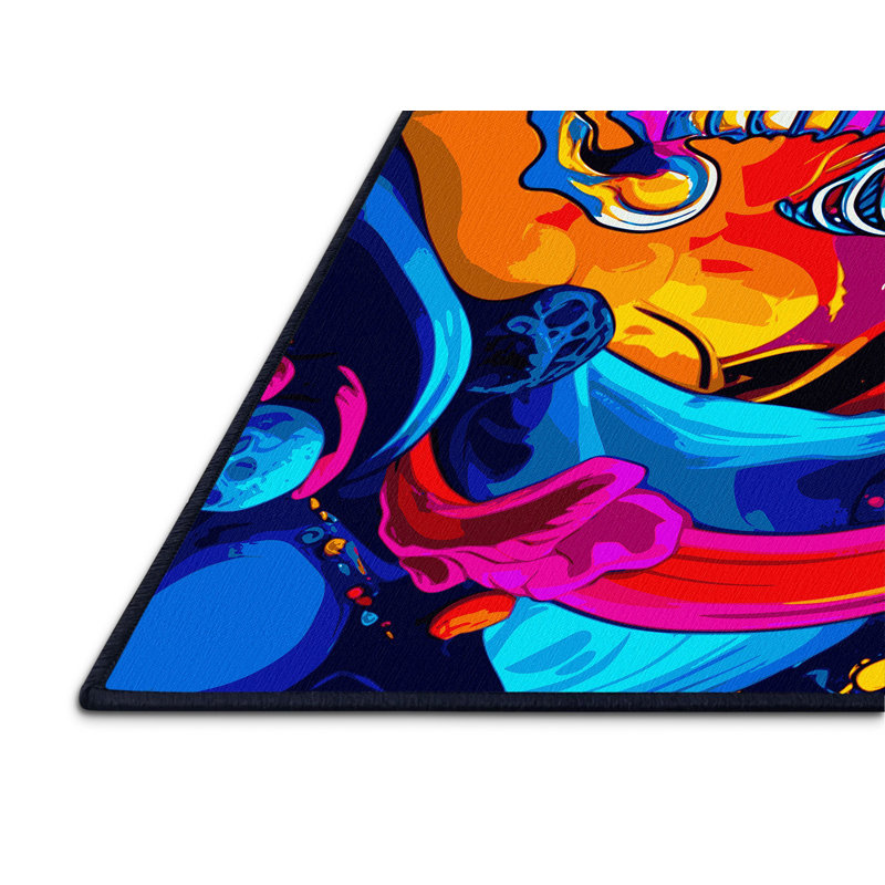 Fractal Glow Rug, Rectangle 2' x 3'