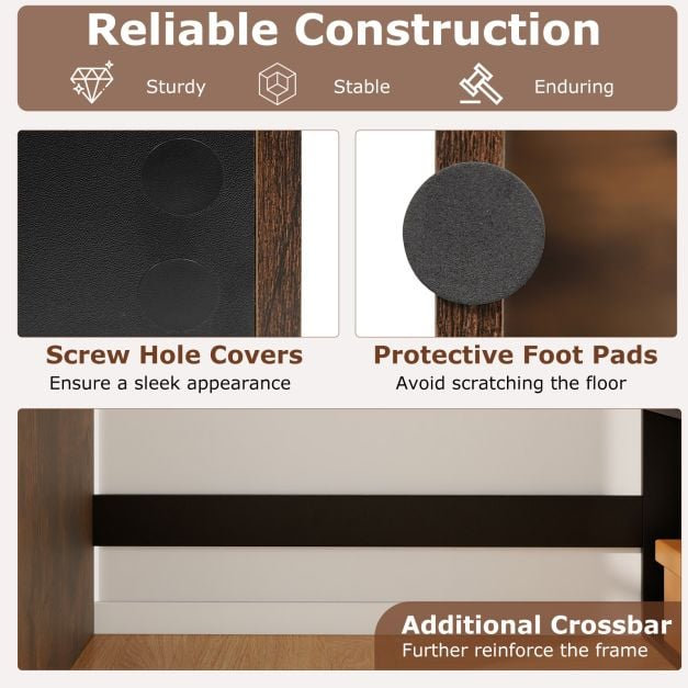 Computer Desk, Brown/Black