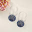 Sous-verres ronds en cuir bleu Ourganos-119015346